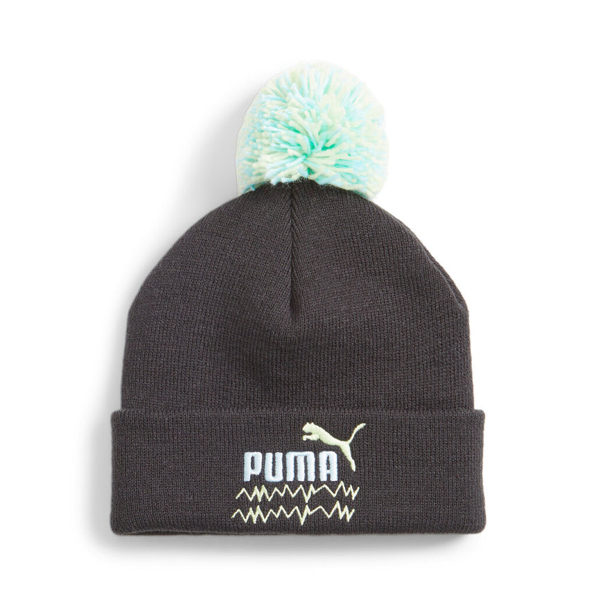 Puma Παιδικο Σκουφακι Mixmatch Pom Pom Beanie Puma Black-Silver Sky-a