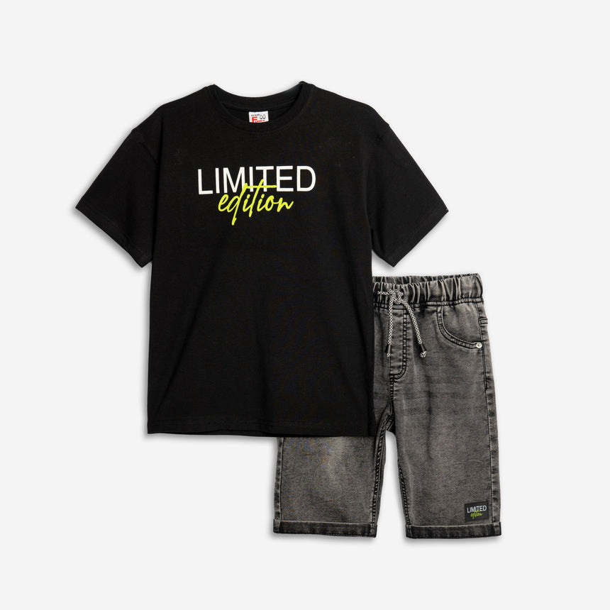 Funky for kids 125-102101-1 σετ αγορι black-black jeans