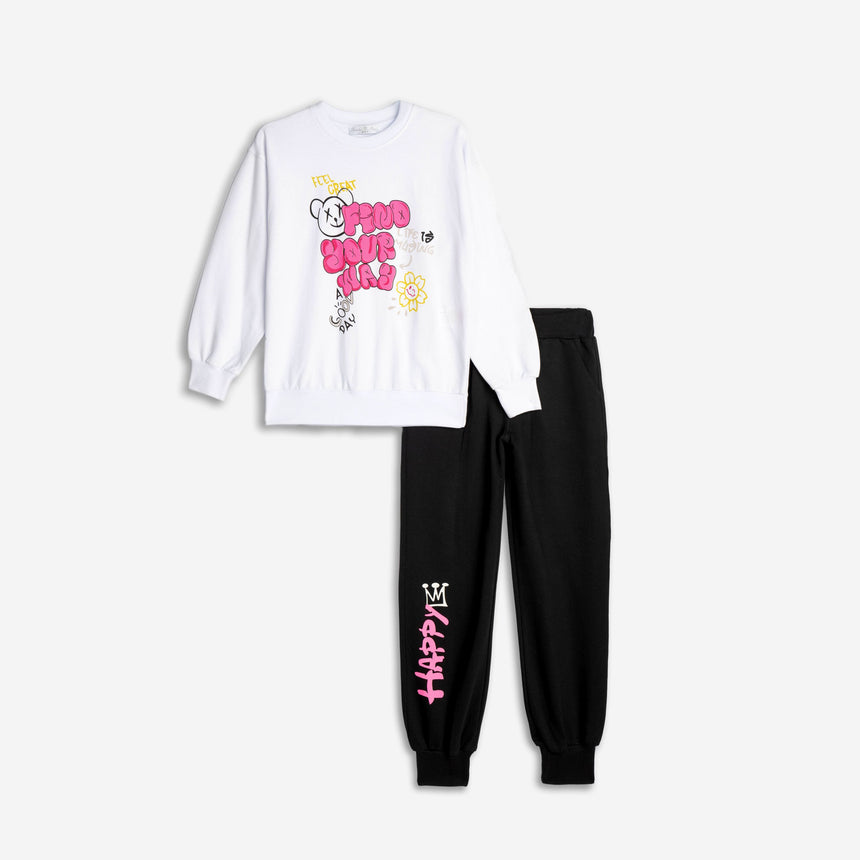 Funky for kids 125-517105-1 girl's set white-black