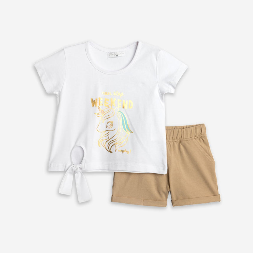 Funky for kids 125-724120-2 σετ κοριτσι white-moccachino
