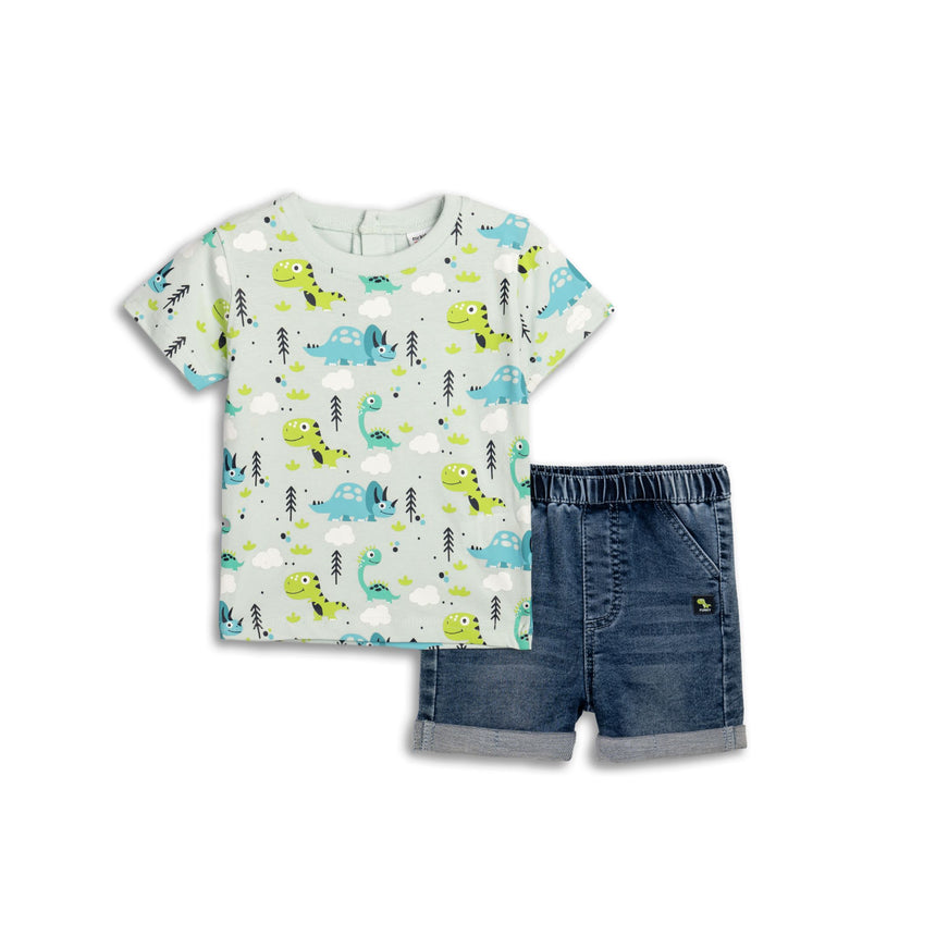 Funky for kids 125-802102-1 σετ αγορι cool water allover/μπλε τζιν