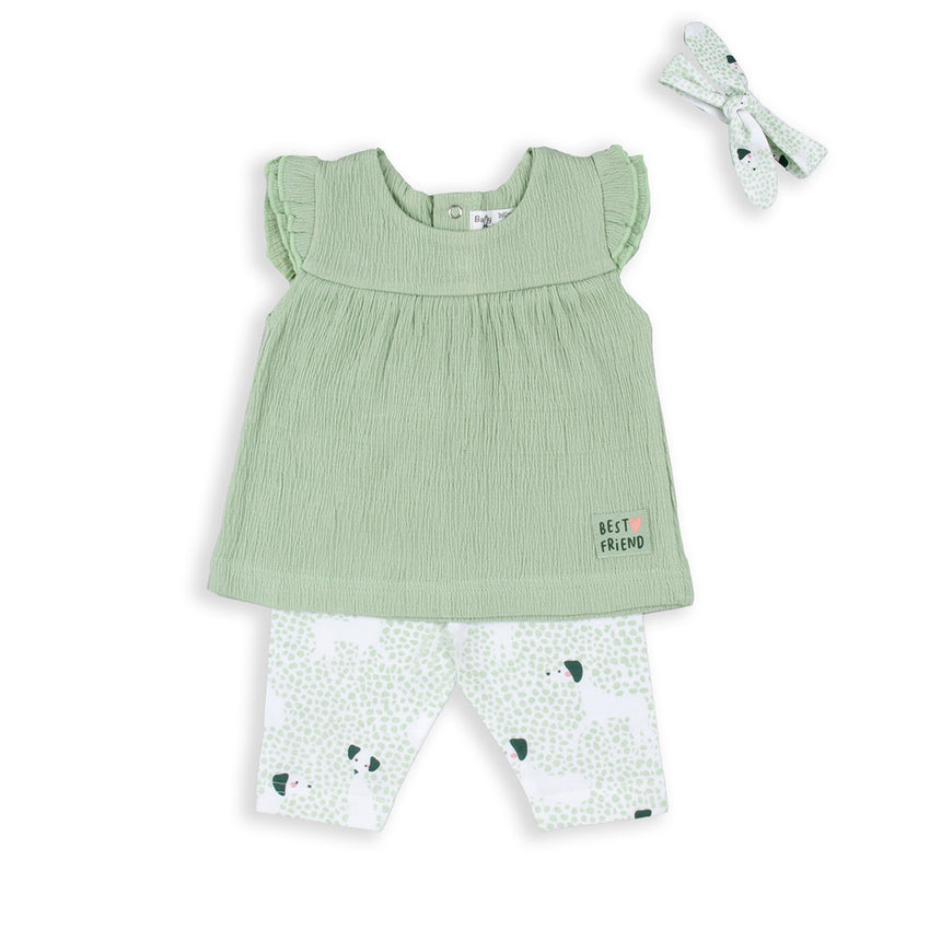 Babybol 151008 girl's set 3pcs verde agua
