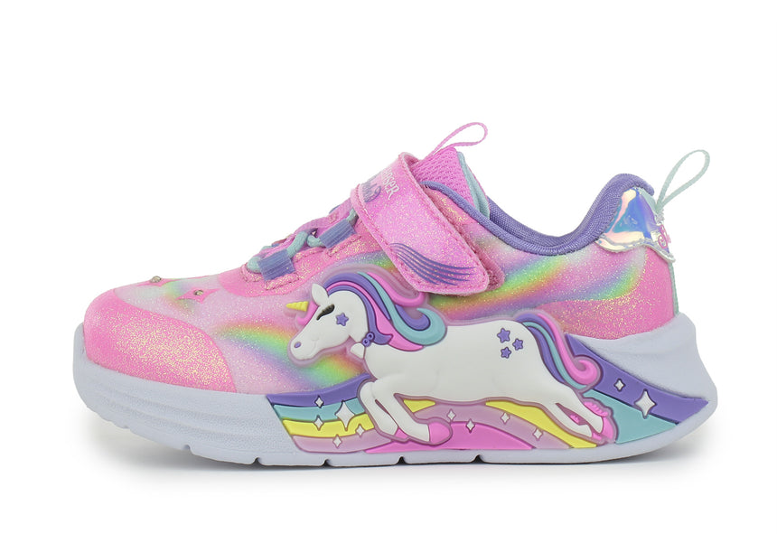 SKECHERS 302298N/PKMT sneakers με φωτάκια pink/multi