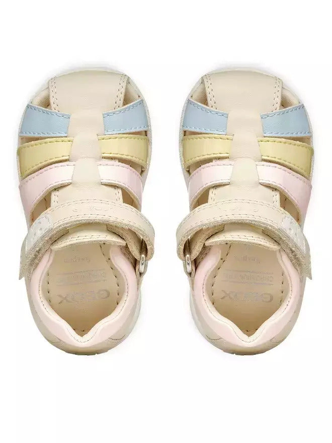 geox sandal macchia baby b254wb08502c1m2m lt ivory lt yellow