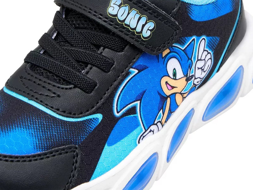 SONIC THE HEDGEHOG MARVEL DISNEY SC001039 Παιδικά Sneakers με Σκρατς & Φωτάκια Μαύρα