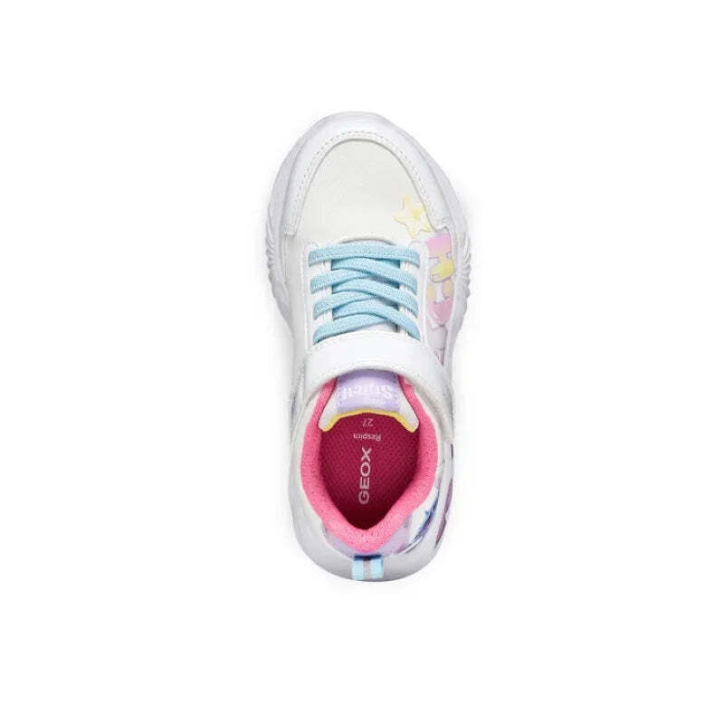 GeoxΠαιδικά Sneakers Ανατομικά με Φωτάκια Λευκά J65E9B 0AN02 C0653