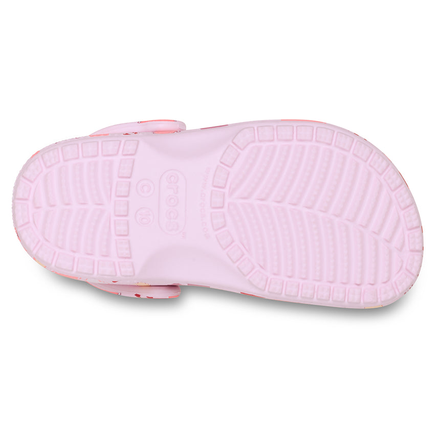 Crocs Classic Παιδικά Ανατομικά Σαμπό με καρδουλες 209755-7cI ροζ
