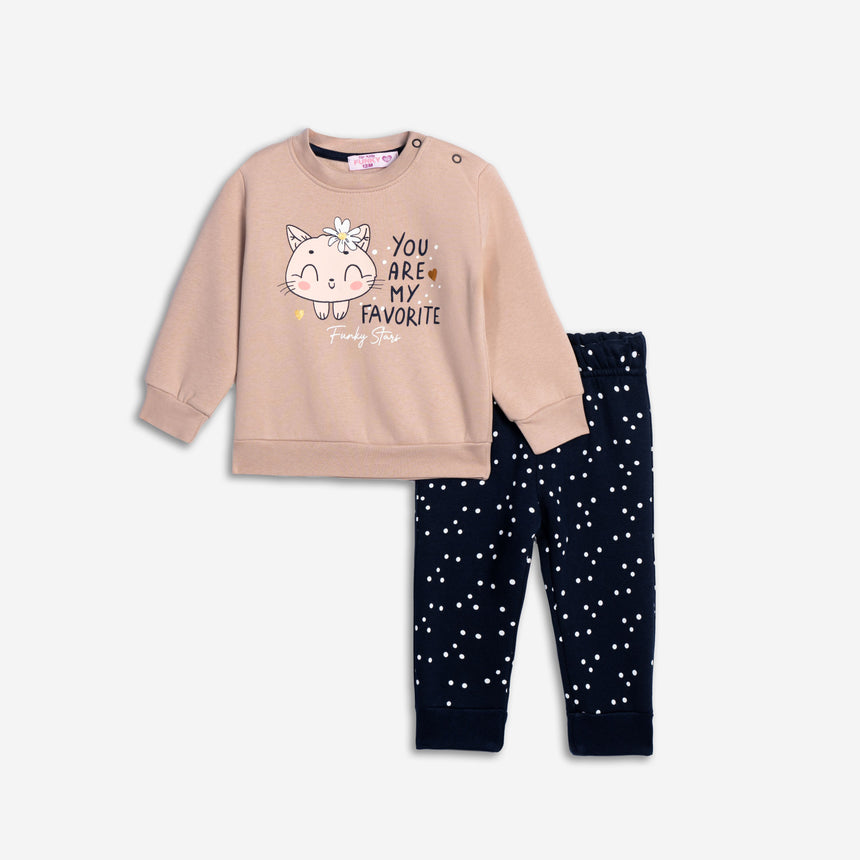 FUNKY FOR KIDS 226-917103-1 Girl's sweatshirt and jumpsuit set