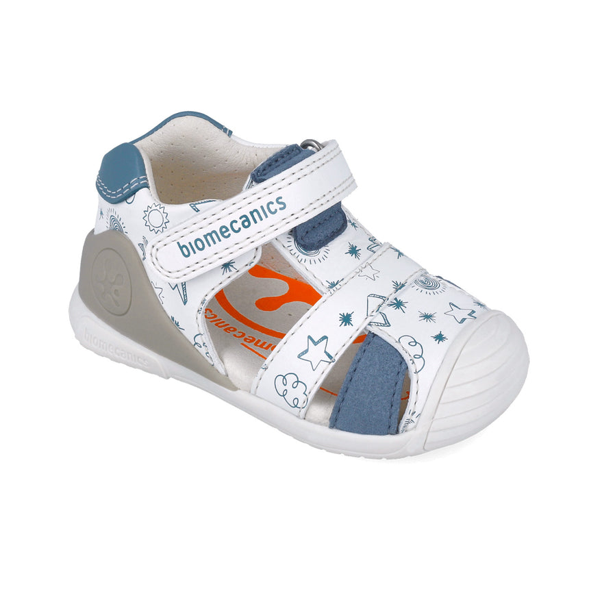 Biomechanics 252116-B834 SANDALIA ESTAMPADA BLANCO Y INDIGO