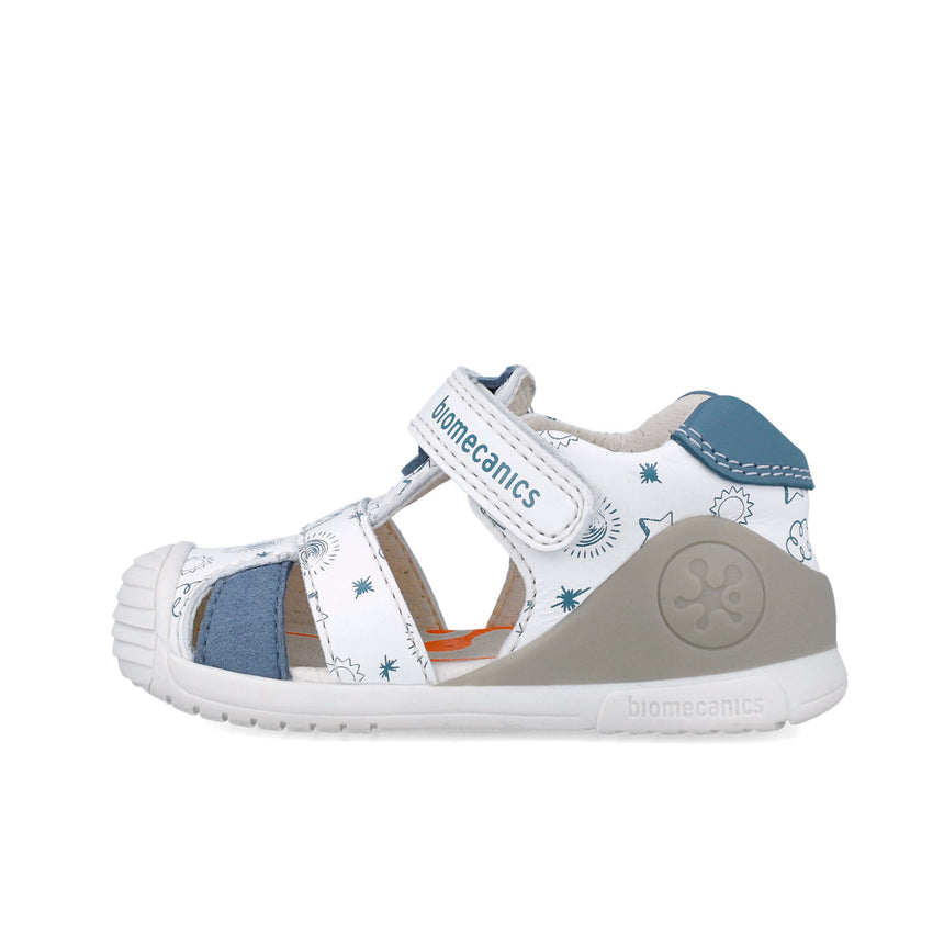 Biomechanics 252116-B834 SANDALIA ESTAMPADA BLANCO Y INDIGO