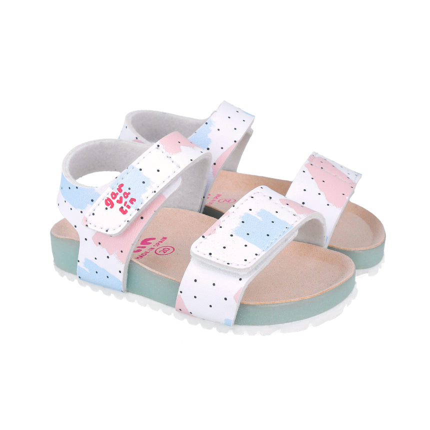 Garvalin SANDALIA ESTAMPADA 252460-B050 BLANCO