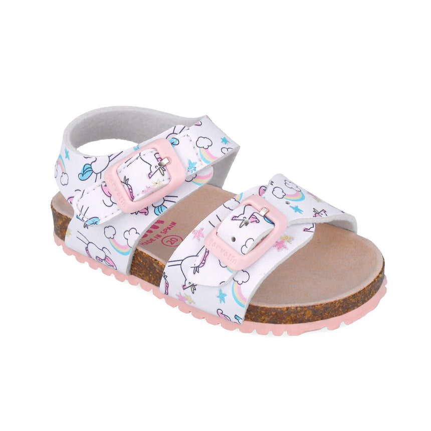 Garvalin SANDALIA ESTAMPADA 252463-B050 BLANCO