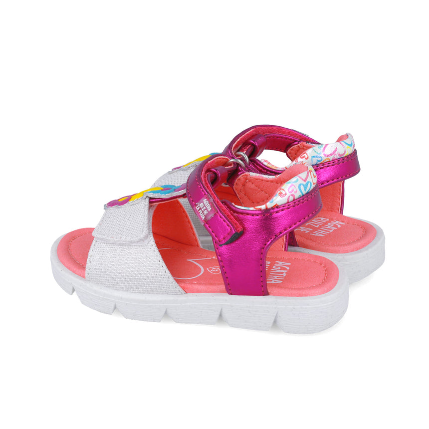 Agatha ruiz dela prada SANDALIA ICONOS 252925-A304 BLANCO Y FUCSIA