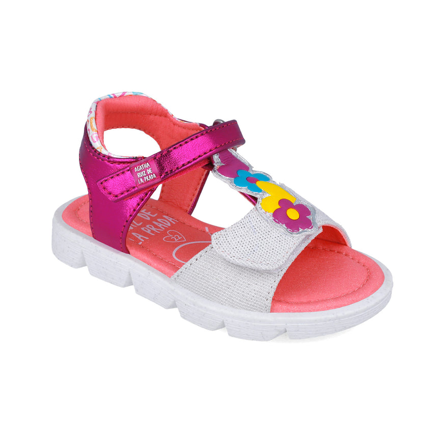 Agatha ruiz dela prada SANDALIA ICONOS 252925-A304 BLANCO Y FUCSIA