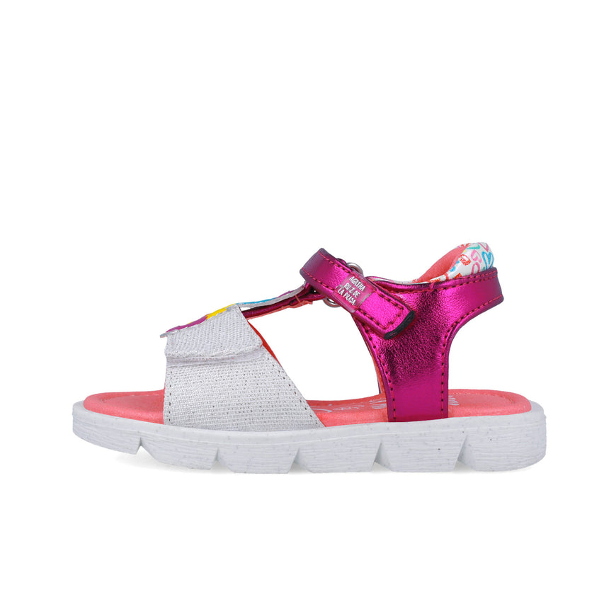 Agatha ruiz dela prada SANDALIA ICONOS 252925-A304 BLANCO Y FUCSIA