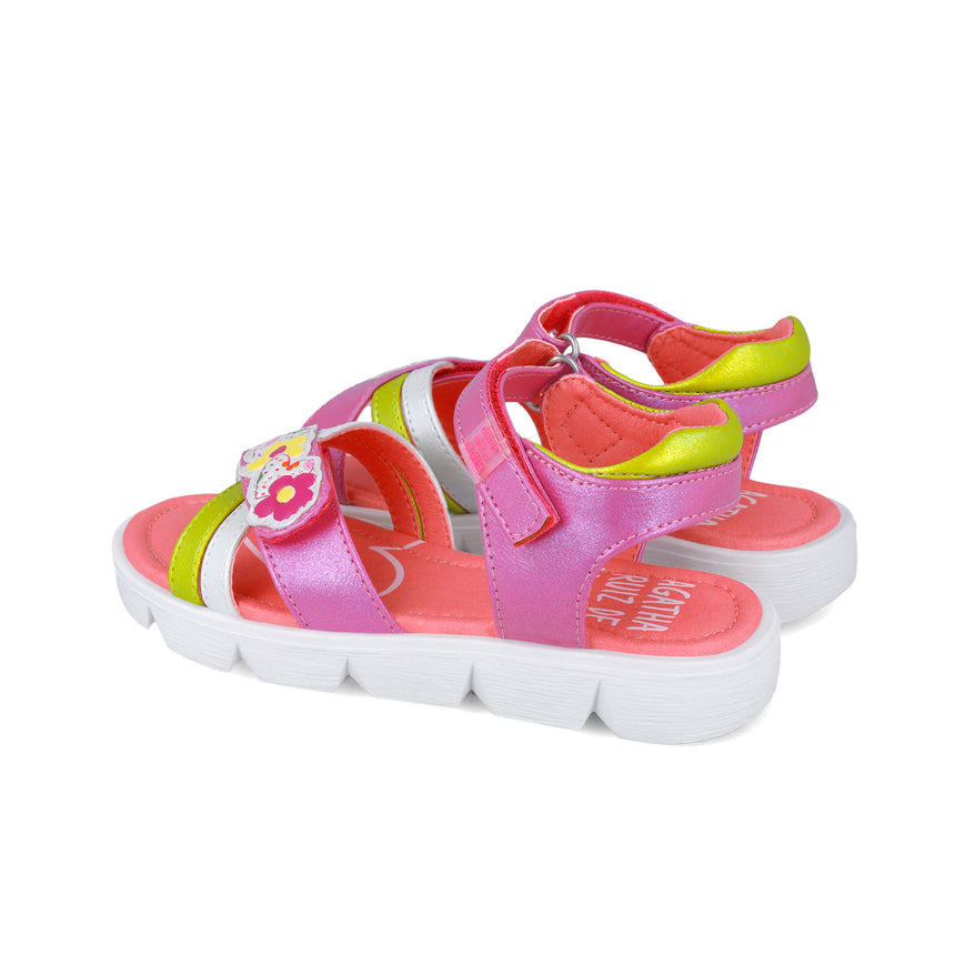 Agatha ruiz de la prada 252970-A146 SANDALIA CRUZADO ICONOS FUCSIA
