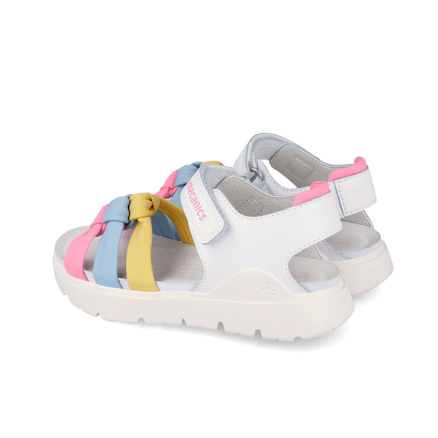 Biomecanics 262221-C310 SANDALIA PALA CRUZADA BLANCO Y MULTICOLOR (NAPA)