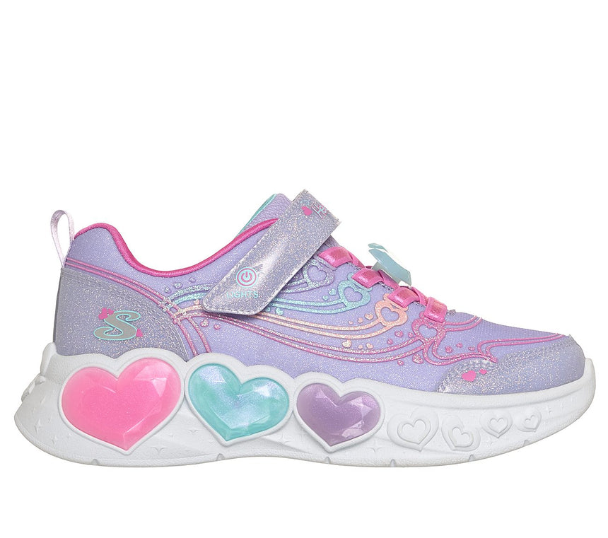 Skechers Heart Lights Παιδικά Αθλητικά με Φωτάκια Μωβ 303266nc/lvmt