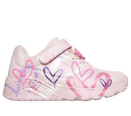 Skechers uno lite- heart status 314966L-lpmt light pink αθλητικο κοριτσι με καρουλες ροζ