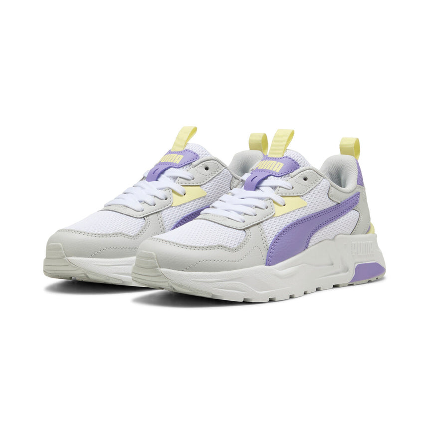 PUMA TRINITY LITE JR 391443 18 WHITE-LAVENDER ALERT-GRAY