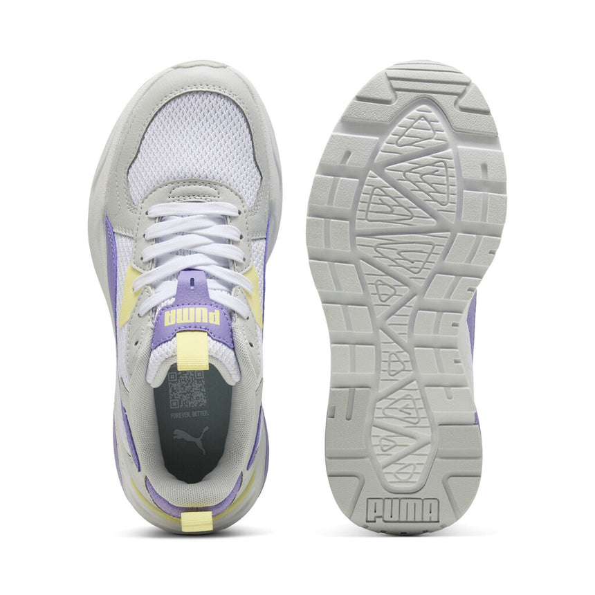 PUMA TRINITY LITE JR 391443 18 WHITE-LAVENDER ALERT-GRAY