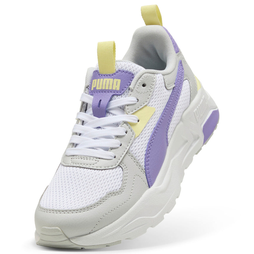 PUMA TRINITY LITE JR 391443 18 WHITE-LAVENDER ALERT-GRAY