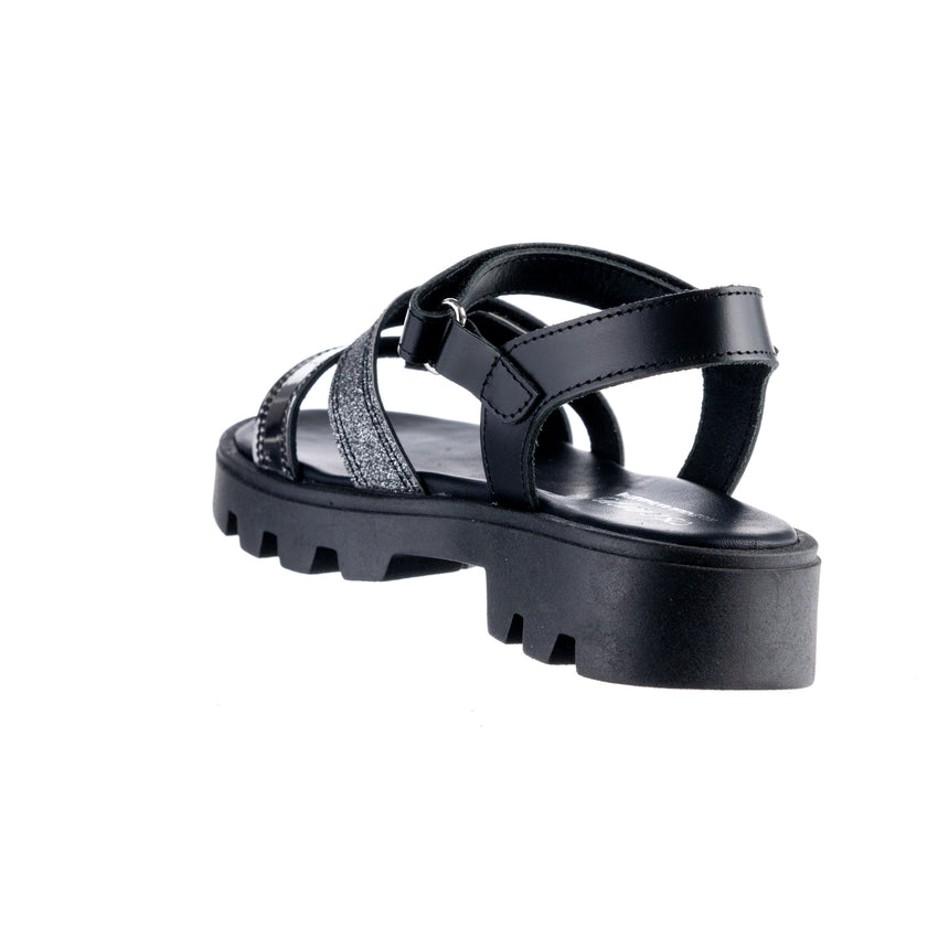 Bonito AK25-41 πεδιλο δερματινο με ανταμια στο πελμα μαυρο