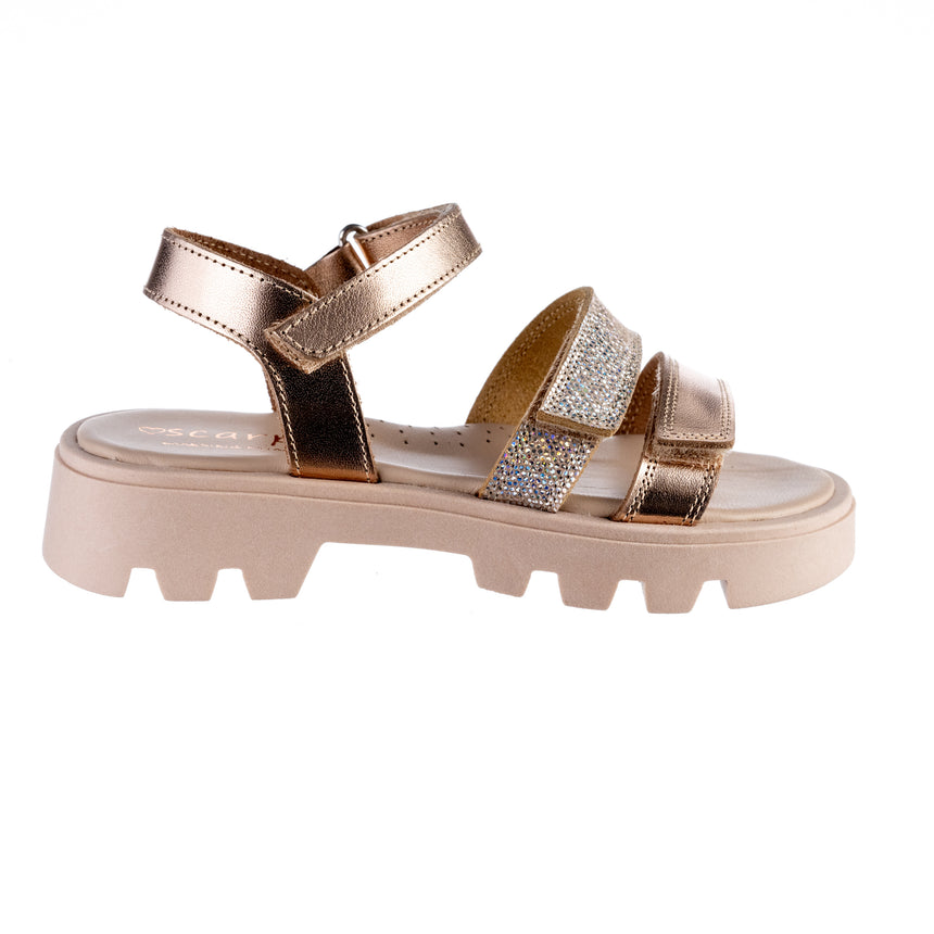 bonito AK25-41 πεδιλο δερματινο με ανατομικο πελμα χαλκος