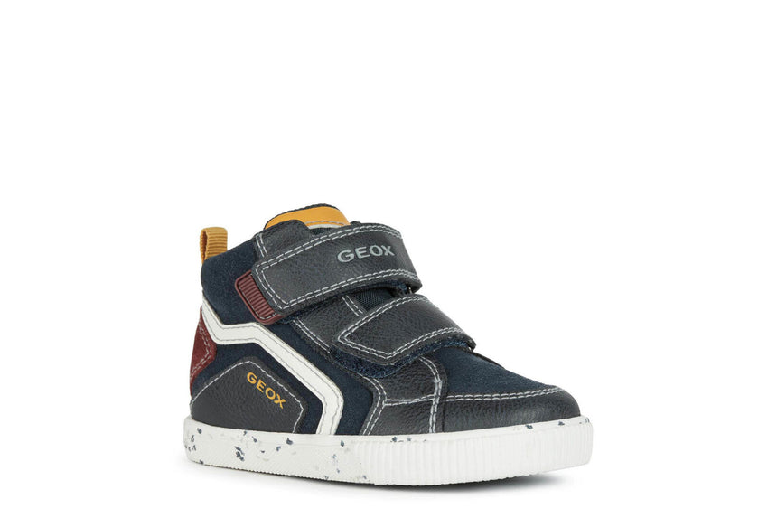GEOX B KILWI B.C-SUEDE+WAX.GBK NAVY/BORDEAUX