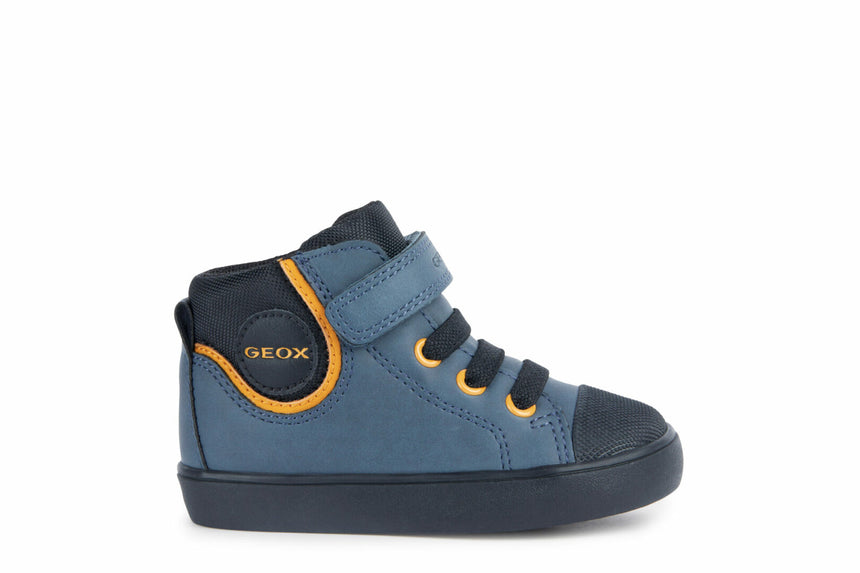 Geox B Gisli B.B-Waxed Syn+Nylon Avio/Yellow