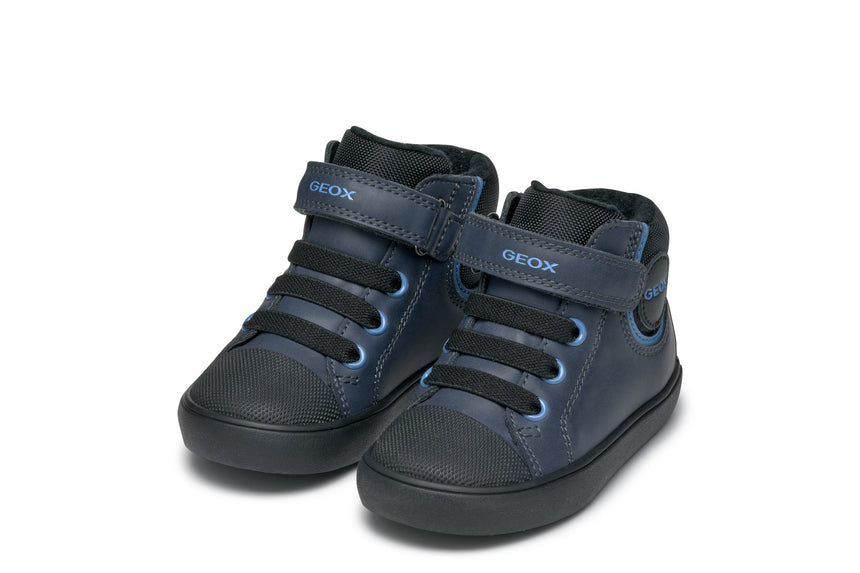 Geox B Gisli Παιδικά Sneakers High με Σκρατς Navy Μπλε b461nc0mefuc0693