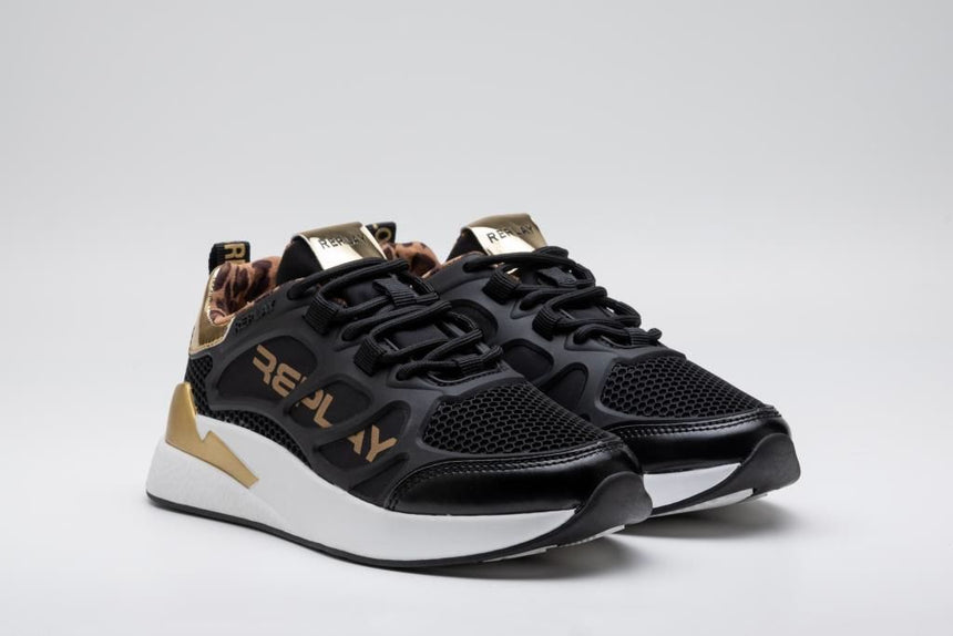 Replay Sneakers Js540008s Maze Jr5 0006-Black Gold