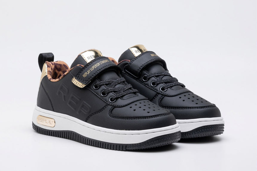 Replay Sneakers Epic Jr Low Girl 1 Jz430010s Black Gold