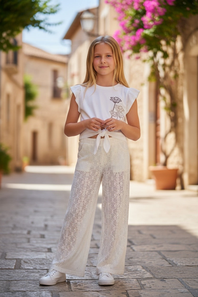 Restart for Kids Παιδικό Σετ 2 Τεμαχίων Μπλούζα & Παντελόνα για Κορίτσι 26-11038