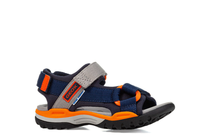 Geox j borealis b. a- elast+text navy/orange
