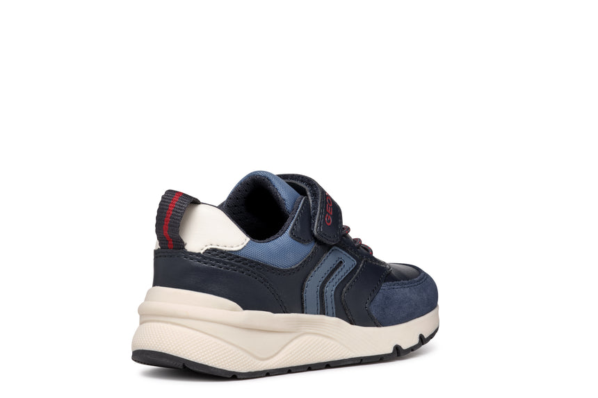 GEOX J46H0D054FUC4244 Rooner Παιδικά Sneakers με Σκρατς Μπλε