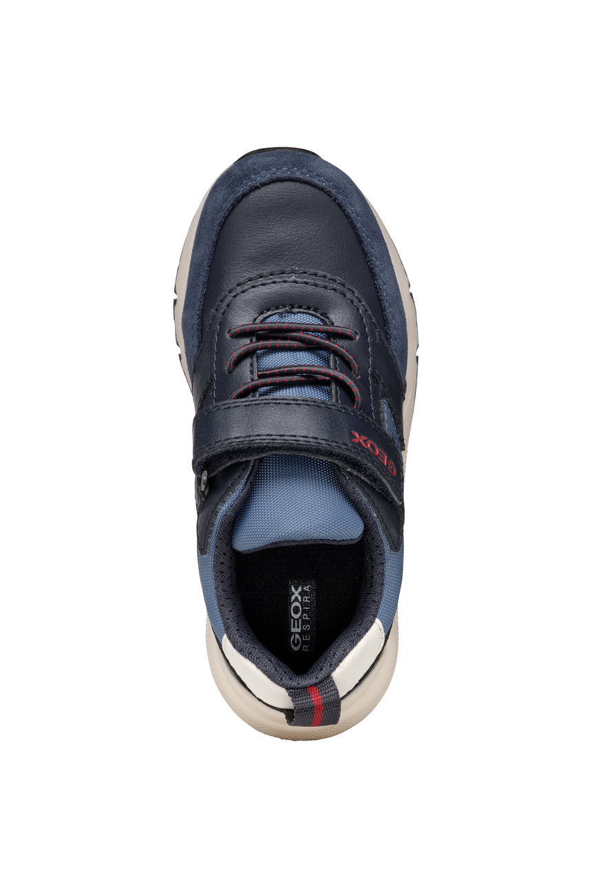 GEOX J46H0D054FUC4244 Rooner Παιδικά Sneakers με Σκρατς Μπλε