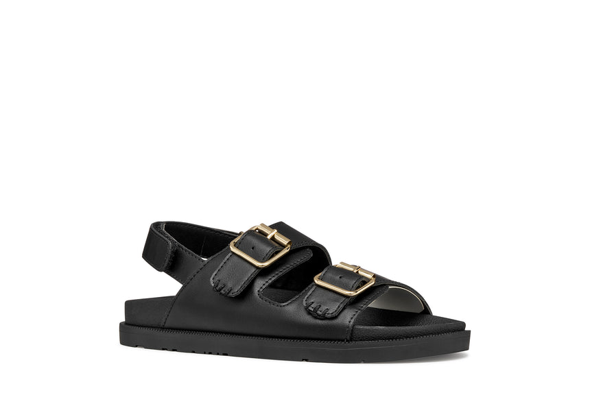 Geox πεδιλο κοριτσι με αγκραφα J65P0A 000BC C9999 black