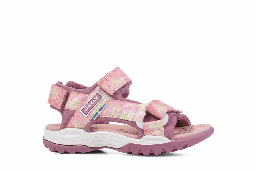 Geox J Borealis G.B-Elast+Text Cyclamen/lt Coral