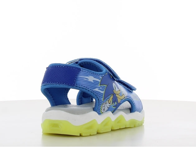 sonic πεδιλο αγορι με velcro και φωτακια μπλε sc001315