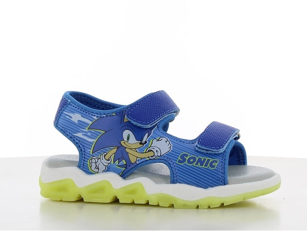 sonic πεδιλο αγορι με velcro και φωτακια μπλε sc001315