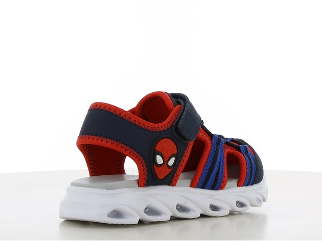 Spiderman πεδιλο με φωτακια και velcro μπλε κοκκινο sp014655