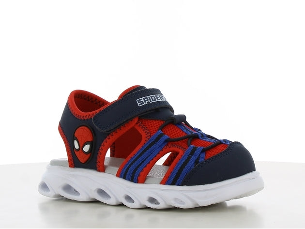 Spiderman πεδιλο με φωτακια και velcro μπλε κοκκινο sp014655