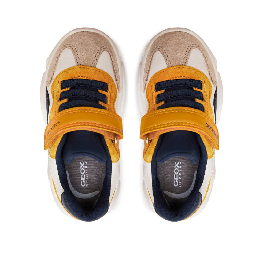 SNEAKERS GEOX ΑΓΟΡΙ ΚΙΤΡΙΝΟ ΜΠΛΕ ΜΠΕΖ B CIUFCIUF BOY B455RB 0FU22 CQ62P