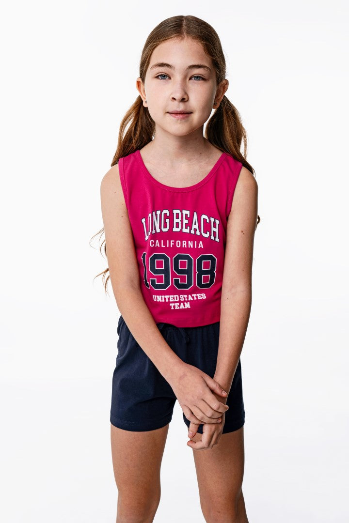 Funky for kids 124-524138-1 σετ ρουχα fouchia-blue