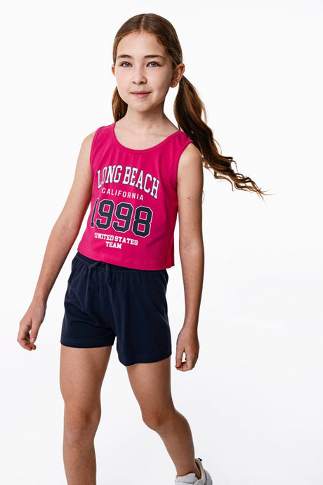 Funky for kids 124-524138-1 σετ ρουχα fouchia-blue