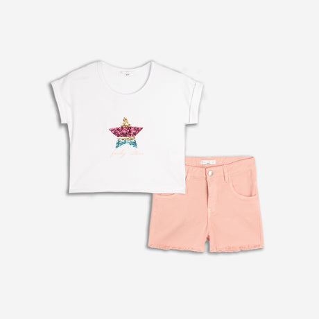 Funky for kids 125-525102-1 σετ κοριτσι white-nude pink