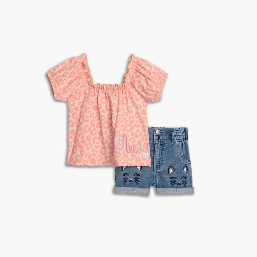 Funky for kids 125-726100-1 σετ κοριτσι nube pink-blue jeans