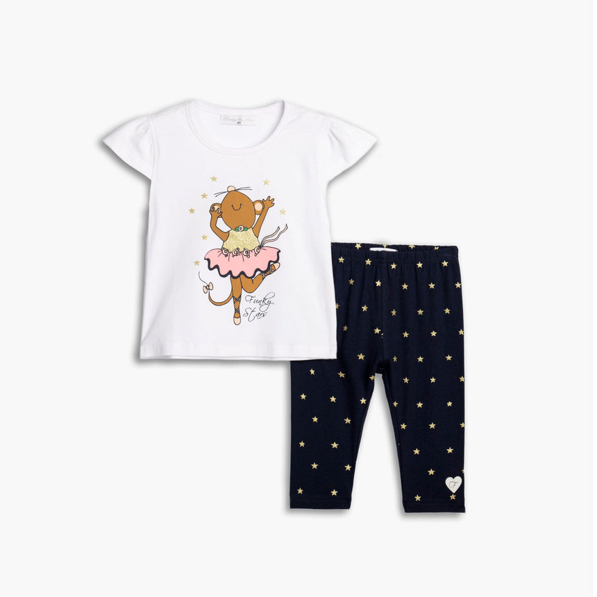 Funky for kids 125-739110-1 σετ κοριτσι white-blue allover