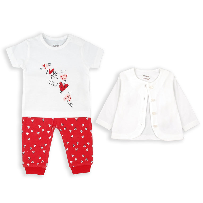 Babybol 150100 set girl 3pcs red